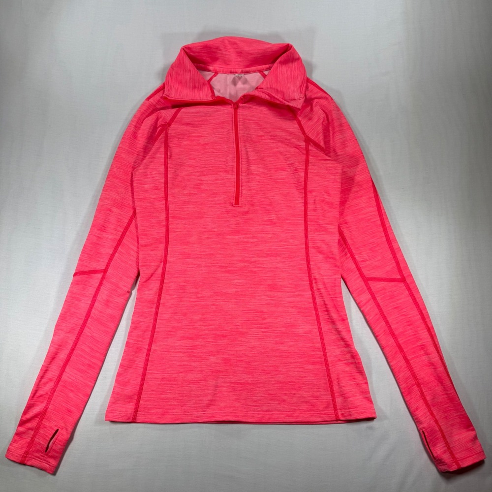 Under Armour Women Pink Space Dye ColdGear 1/2 Zip Pullove Small Sport Chic